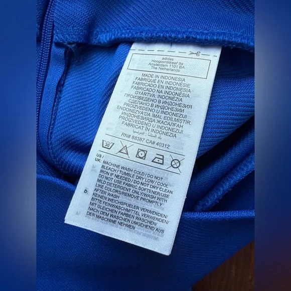 Adidas Blue Version Tights Pants Split Hem Cobalt Blue - Picture 6 of 8